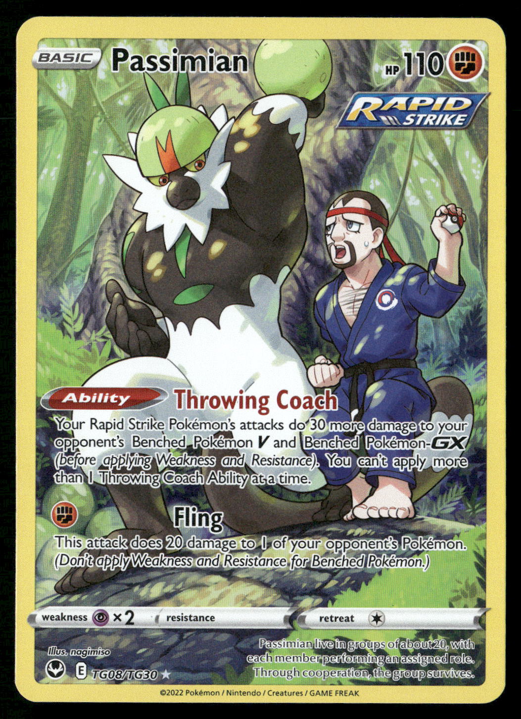 Passimian TG08/TG30 SWSH12: Silver Tempest Trainer Gallery Ultra Rare NM Pokemon