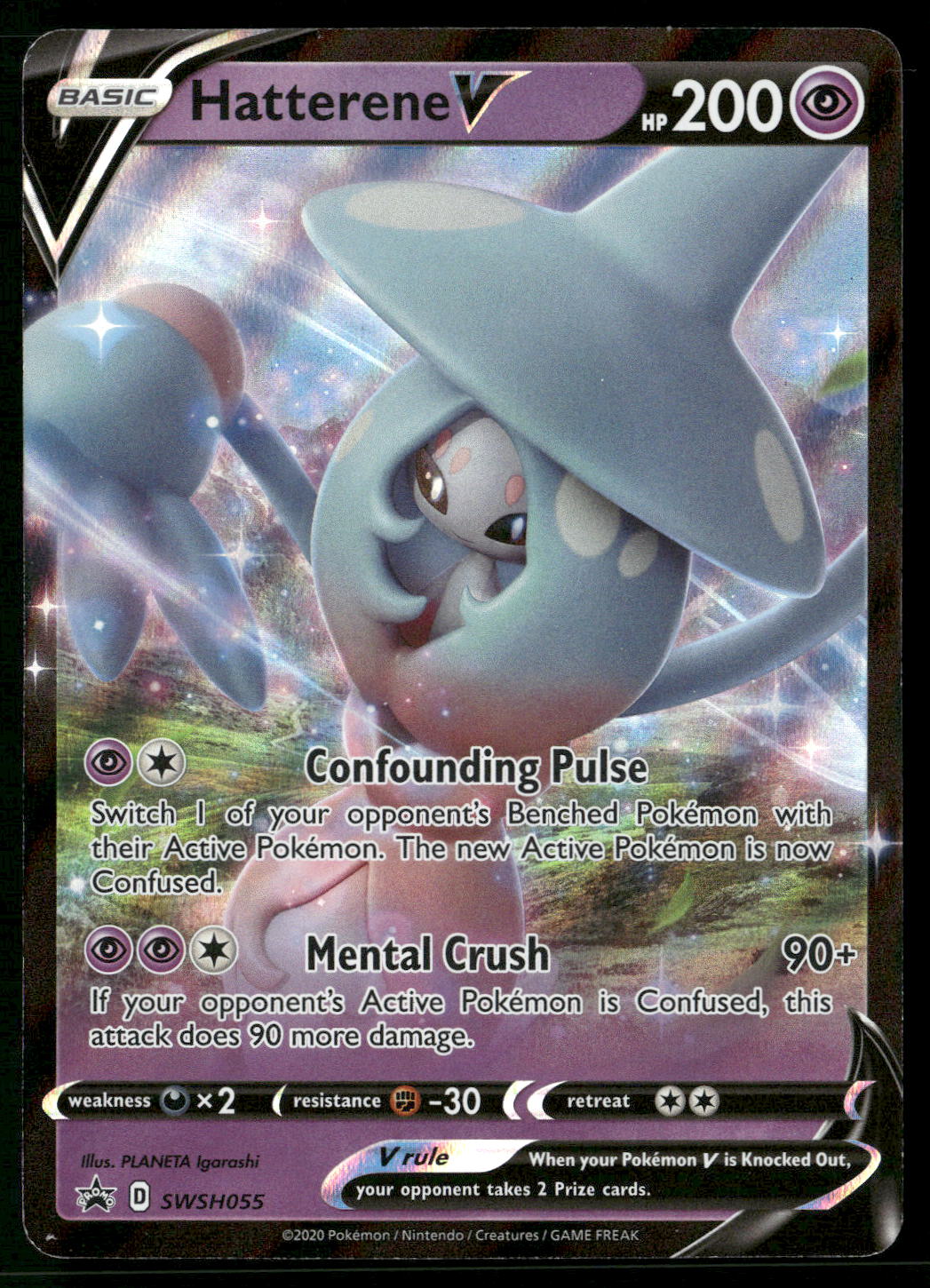Hatterene V SWSH055 SWSH: Sword & Shield Promo Cards Promo NM Pokemon
