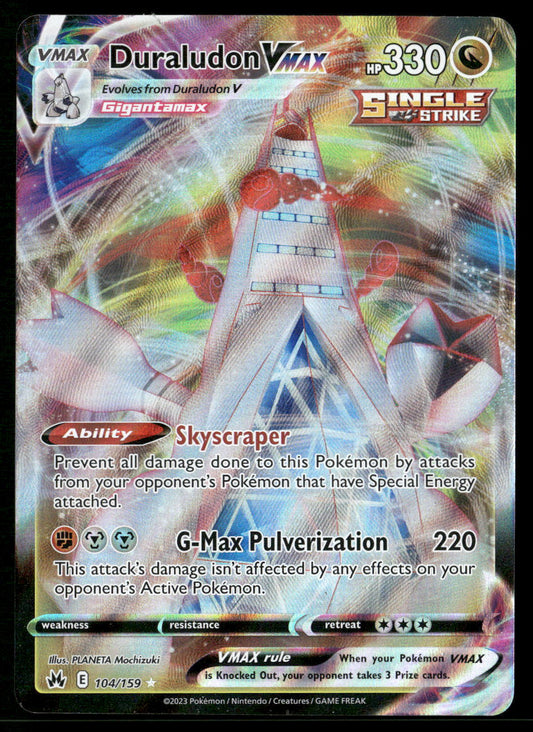 Duraludon VMAX 104/159 SWSH: Crown Zenith Ultra Rare NM Pokemon