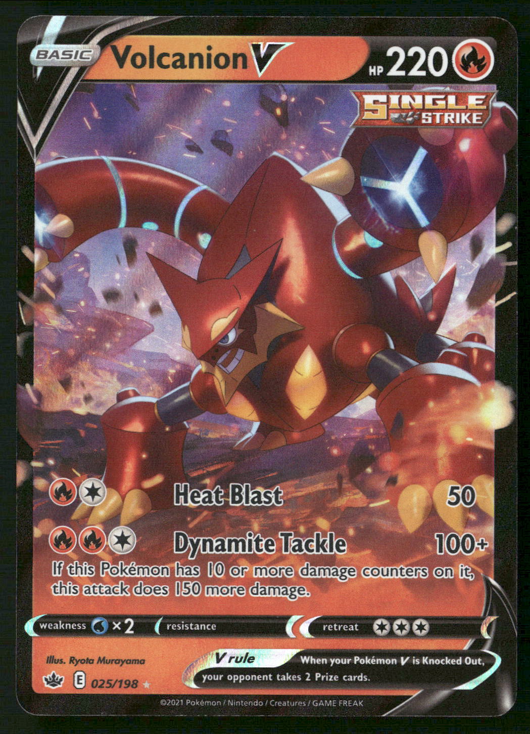 Volcanion V 025/198 SWSH06: Chilling Reign Ultra Rare NM Pokemon