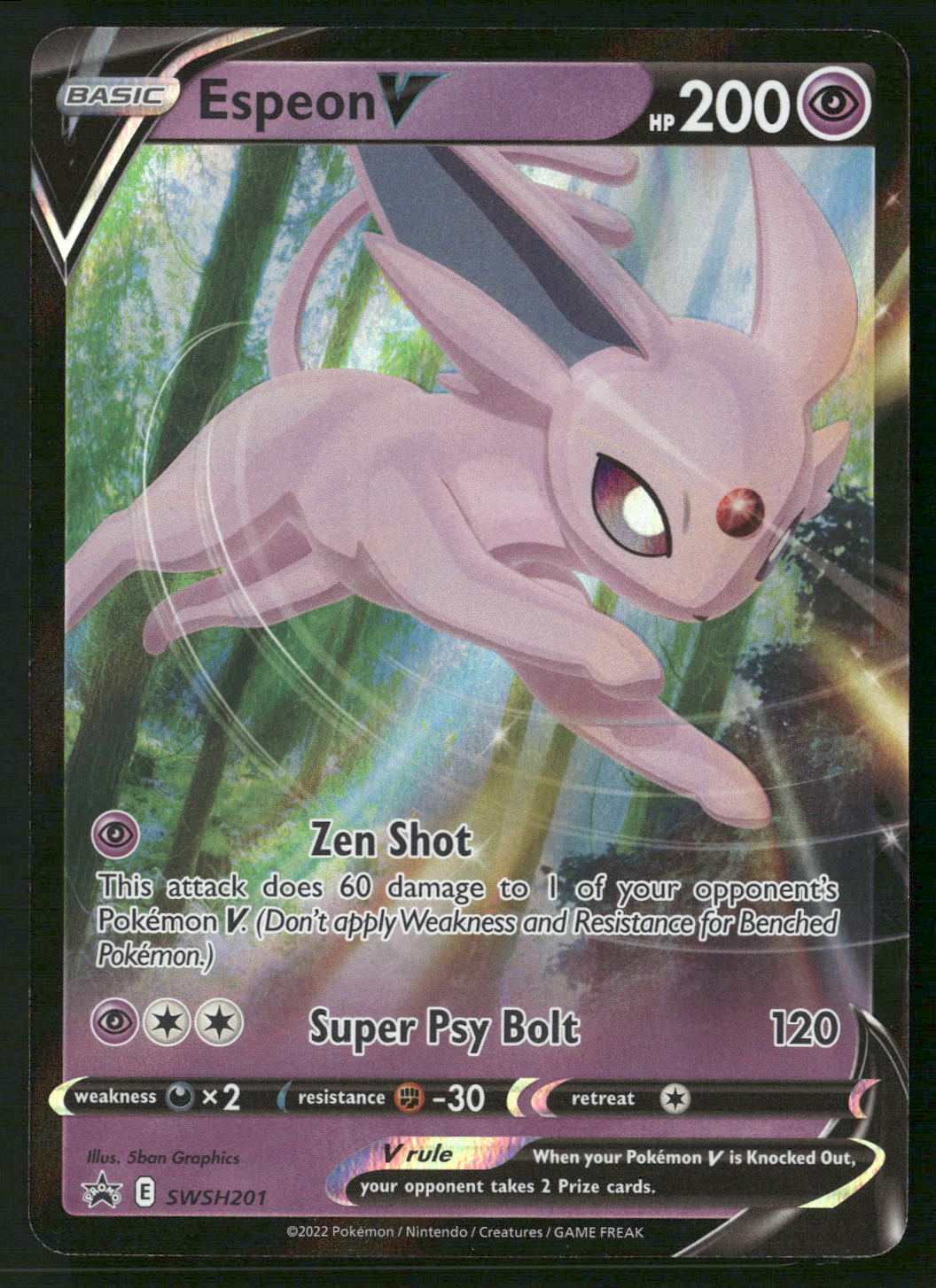 Espeon V SWSH201 SWSH: Sword & Shield Promo Cards Promo NM Pokemon