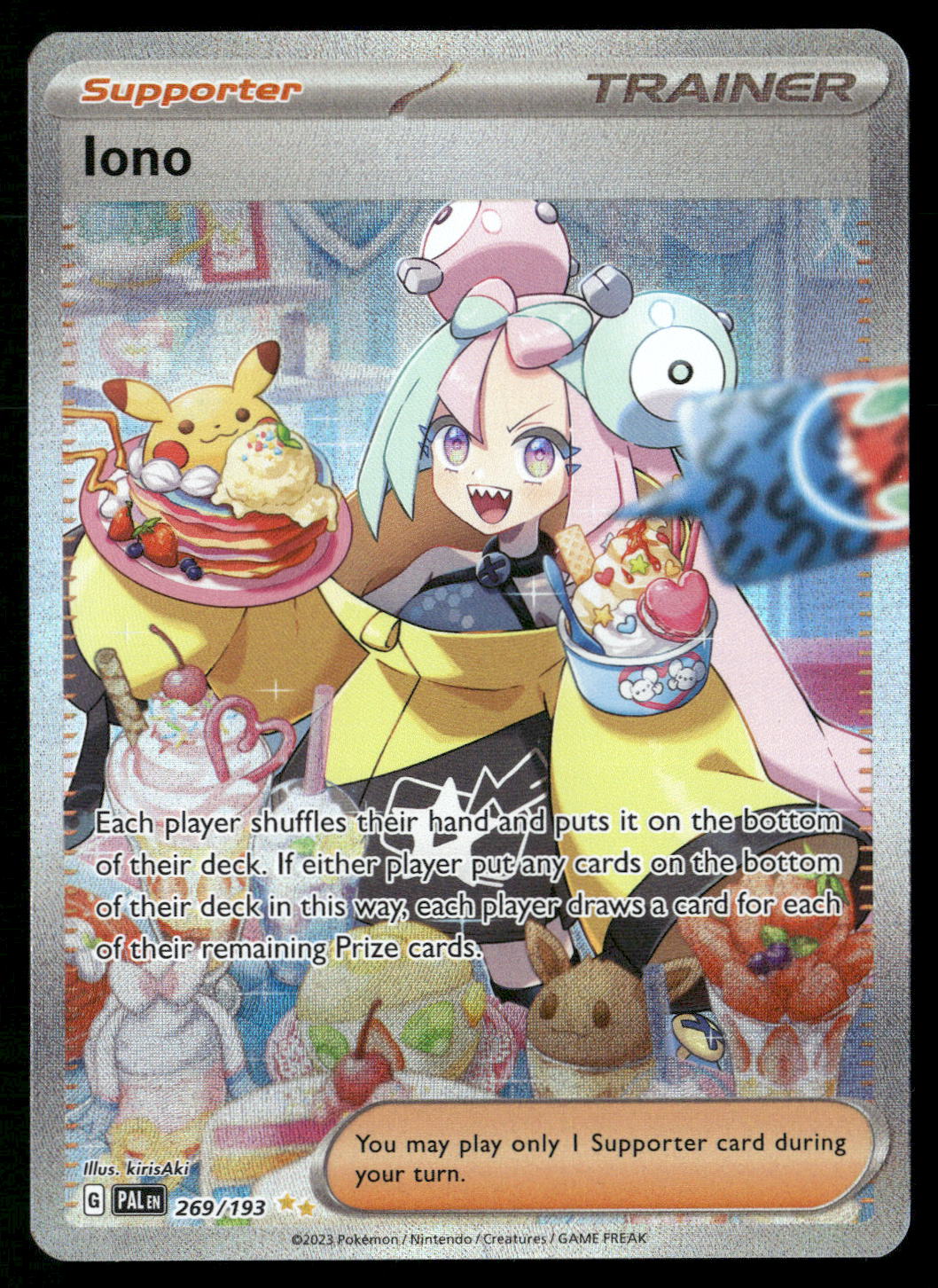 Iono 269/193 SV02: Paldea Evolved Special Illustration Rare NM Pokemon