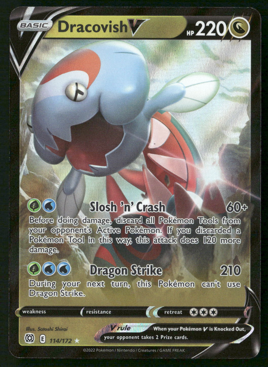 Dracovish V 114/172 SWSH09: Brilliant Stars Ultra Rare NM Pokemon