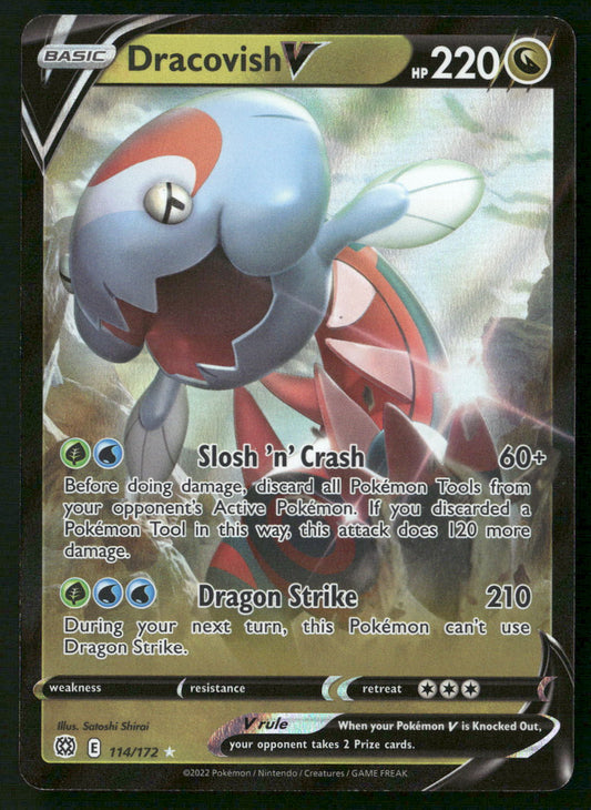 Dracovish V 114/172 SWSH09: Brilliant Stars Ultra Rare NM Pokemon