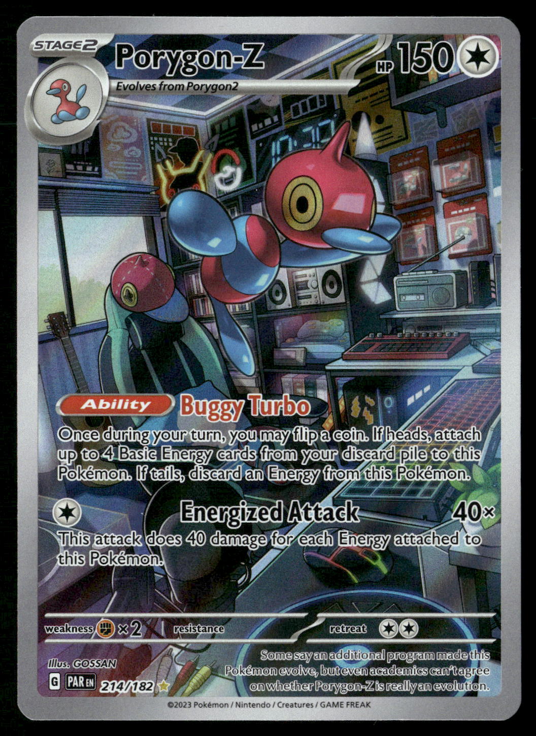 Porygon-Z 214/182 SV04: Paradox Rift Illustration Rare NM Pokemon