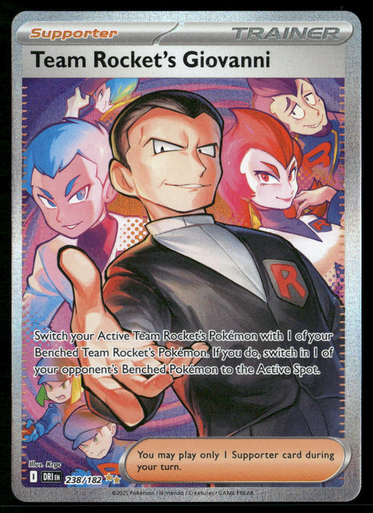 Team Rockets Giovanni 238/182 SV10: Destined Rivals Special Illustration Rare NM