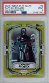 2022 Topps Finest Captain Phasma Gold Refractor PSA 9