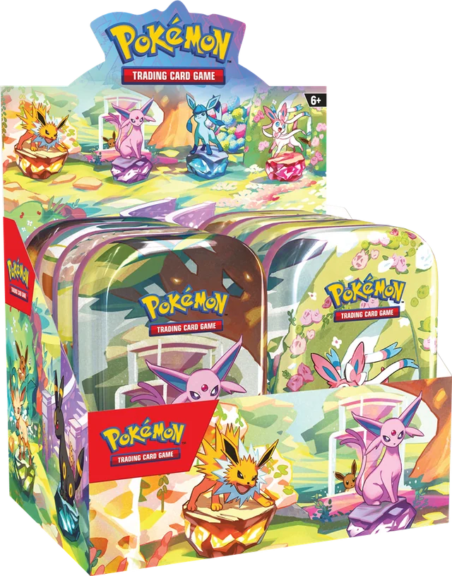 Prismatic Evolutions Mini Tin Display